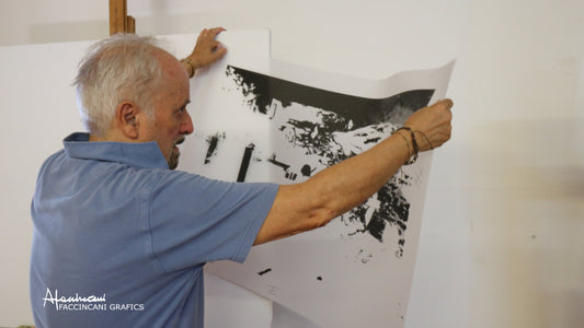 Faccincani Grafics - Serigrafia Grafica - Athos Faccincani con lucido - Silk-Screenprint 