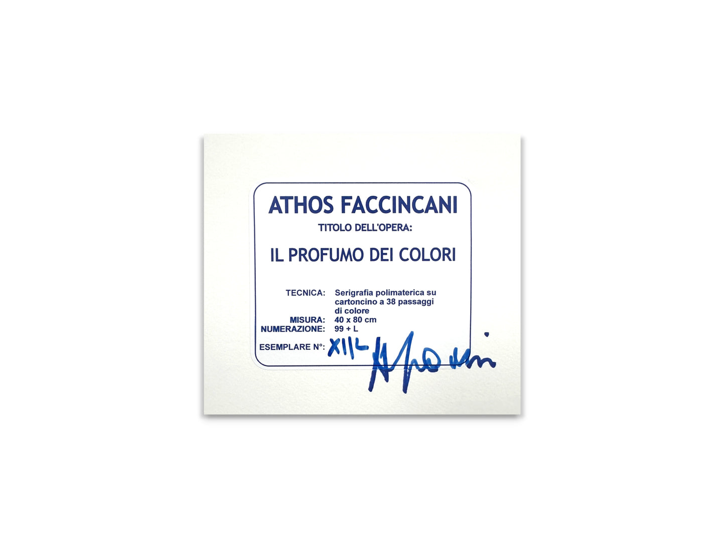 Il profumo dei colori - Serigrafia di Athos Faccincani