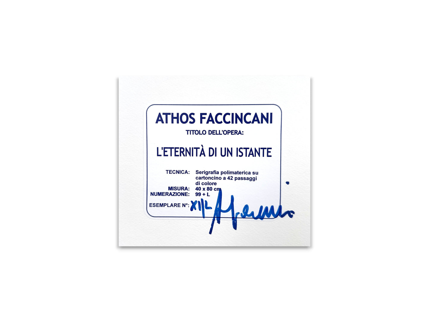 L'eternità di un istante - Serigrafia di Athos Faccincani
