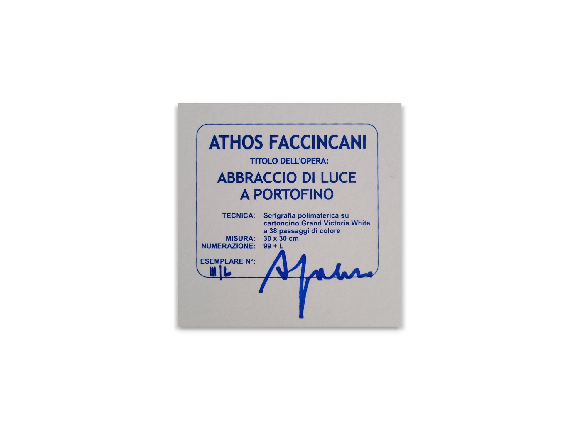 Faccincani Grafics - Serigrafie e Grafiche - Athos Faccincani - Portofino