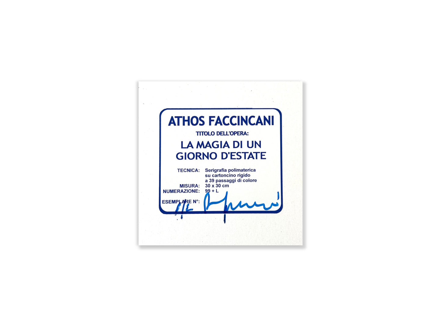 La magia di un giorno d'estate - Serigrafia di Athos Faccincani