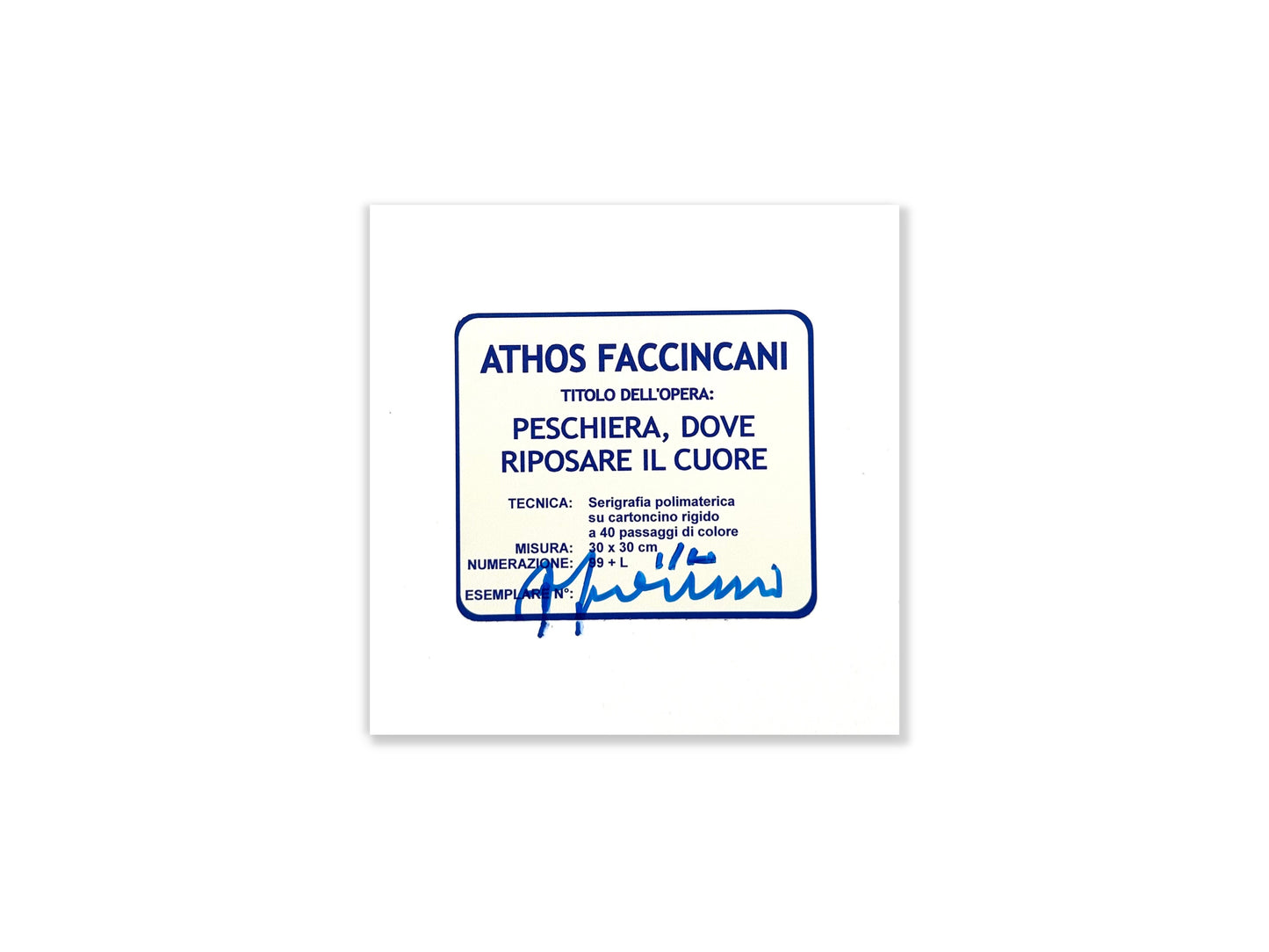 Peschiera, dove riposare il cuore - Serigrafia di Athos Faccincani