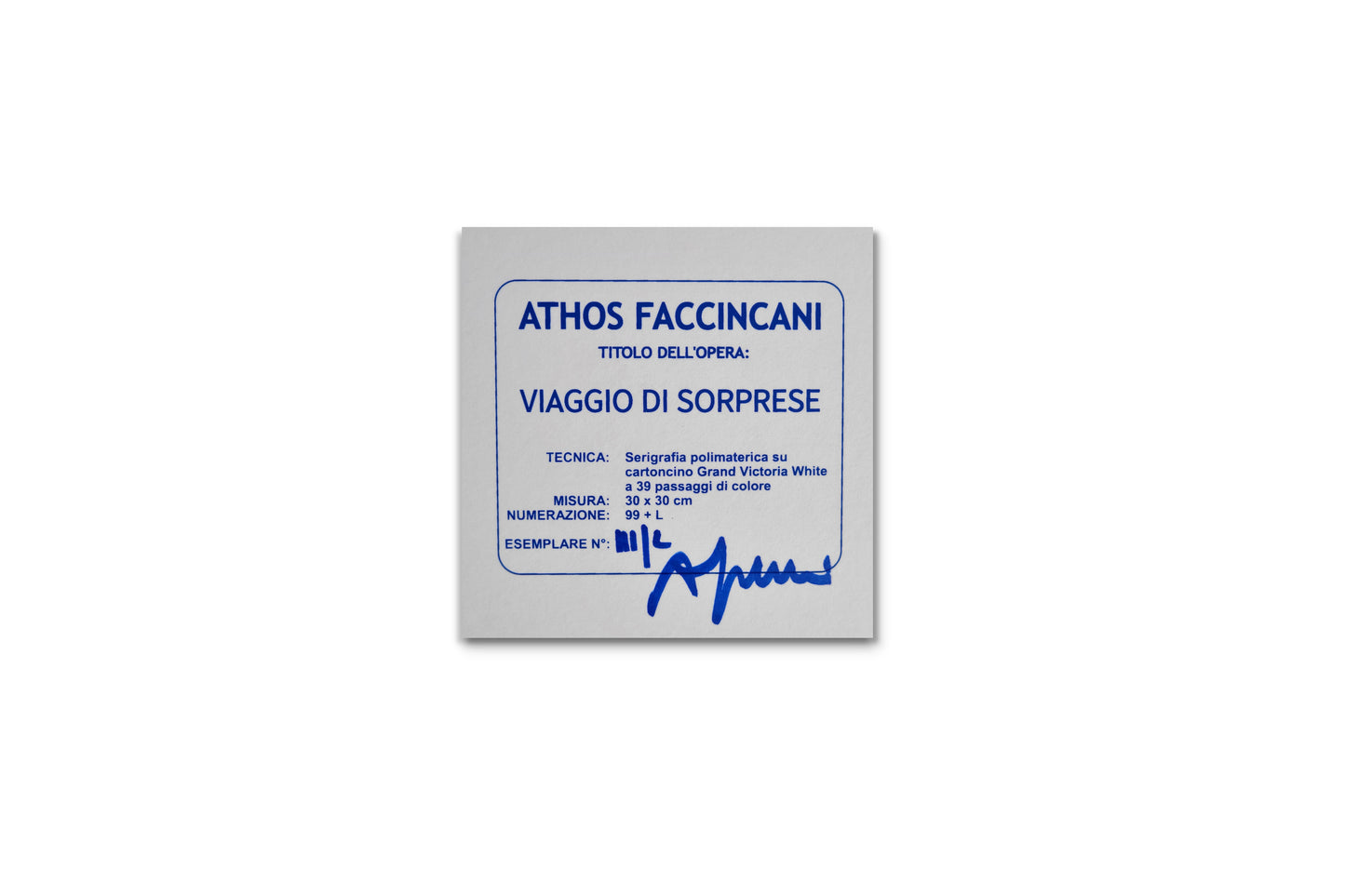 Faccincani Grafics - Serigrafie e Grafiche - Athos Faccincani - Venezia
